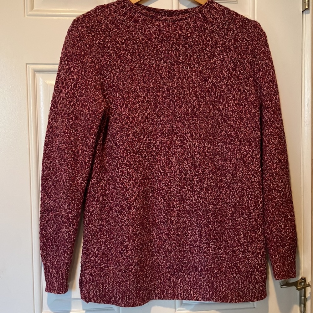 Loft Burgundy Knit Sweater, small